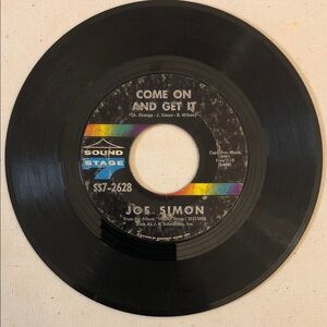 Joe Simon Vinyl 45 Record Come On And Get It